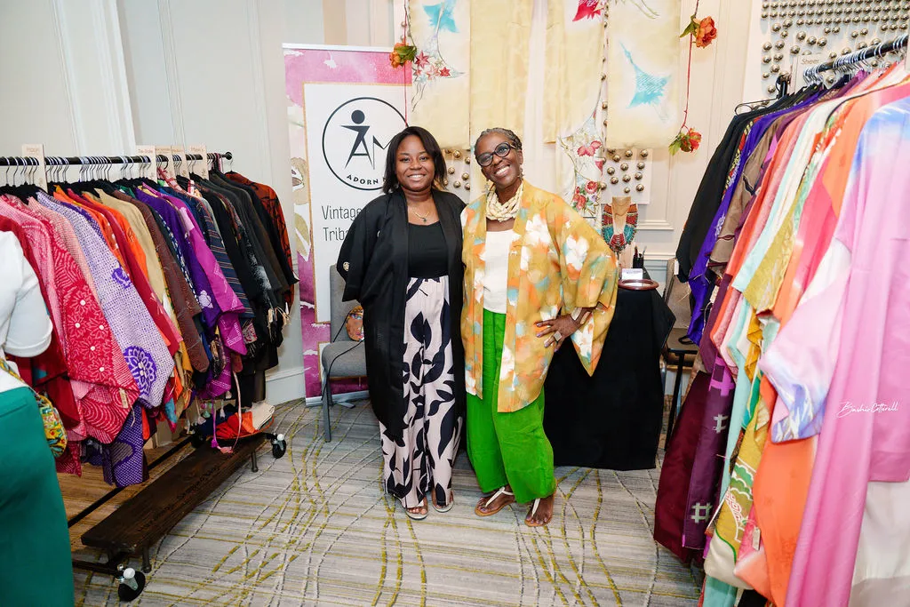 Colorful fashion vendor booth