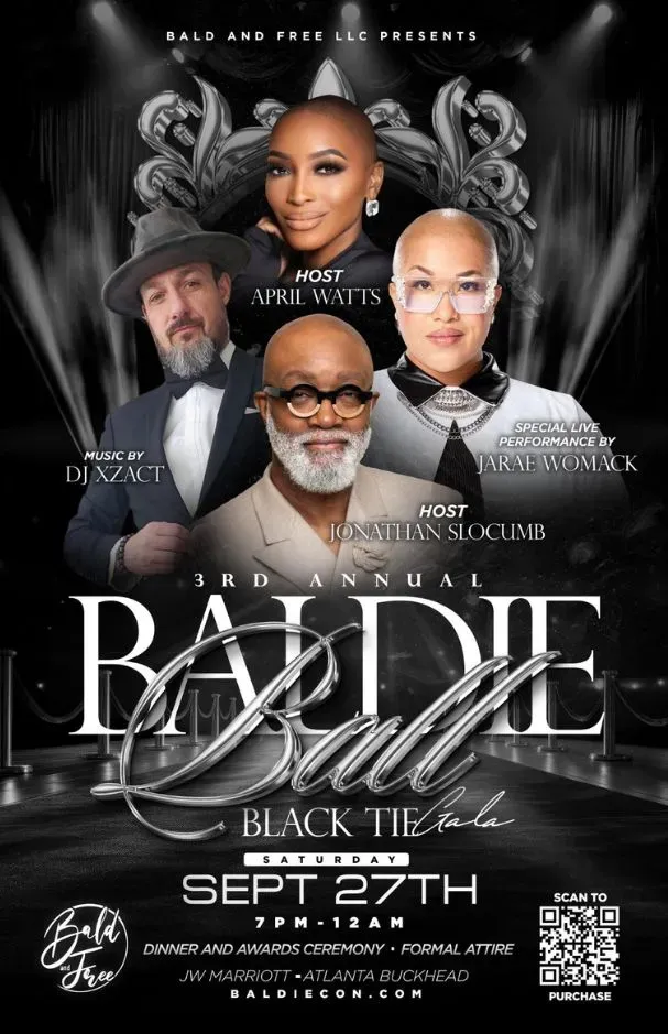 The Baldie Ball event poster